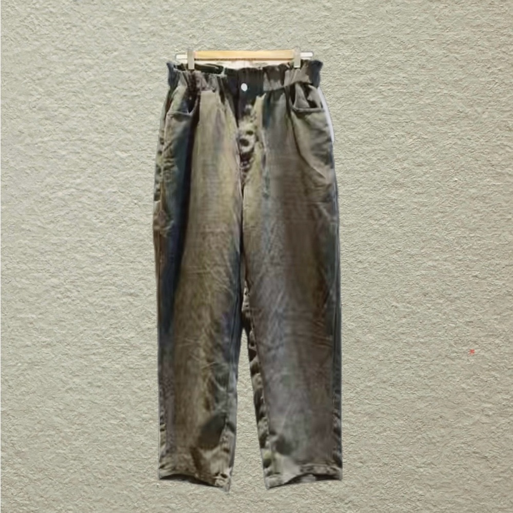 Miou Muse Charcoal Gray High Waisted Corduroy Pants